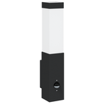 Casa si Gradina - Corpuri si surse de iluminat - Veioze si lampi - Lampi de veghe - Lumini de Perete Exterioare cu Senzor 2 Piese Otel Inoxidabil Negru IP44 - Infinity.ro