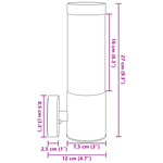 Casa si Gradina - Corpuri si surse de iluminat - Veioze si lampi - Lampi de veghe - Lampi de perete de exterior, 2 buc., negru, otel inox. IP44 - Infinity.ro