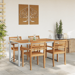 Casa si Gradina - Gradina si terasa - Mobilier exterior - Mese gradina - Masa de exterior, gri, 160x80x75 cm, otel si lemn masiv acacia - Infinity.ro