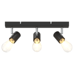 Casa si Gradina - Corpuri si surse de iluminat - Plafoniere, aplice si spoturi - Spot de plafon 3 cai ajustabil negru E27 - Infinity.ro