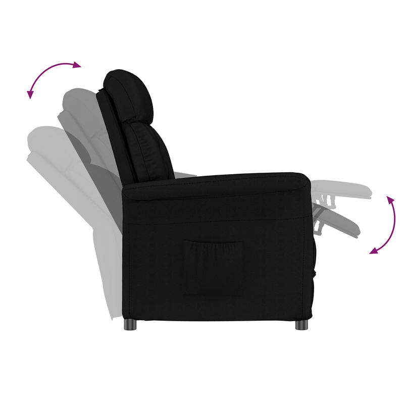 Casa si Gradina - Mobilier - Scaune si fotolii - Fotolii - Fotoliu rabatabil, negru - Infinity.ro