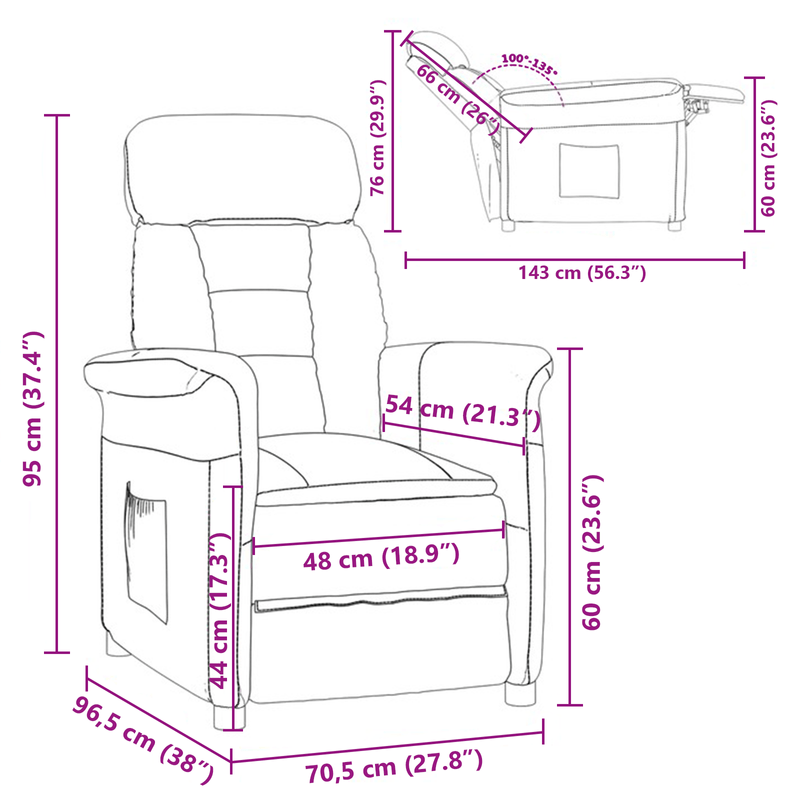 Casa si Gradina - Mobilier - Scaune si fotolii - Fotolii - Fotoliu rabatabil, negru - Infinity.ro