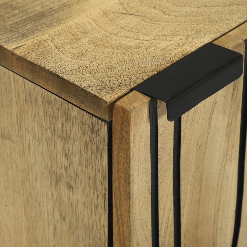 Casa si Gradina - Mobilier - Mobilier baie - Comode baie - Dulap baie 38x33.5x58 cm din lemn masiv de mango si lemn ingineresc - Infinity.ro