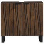 Casa si Gradina - Mobilier - Mobilier baie - Comode baie - Cabinet pentru chiuveta Nuc Lemn masiv, Metal Mediu Elegant - Infinity.ro