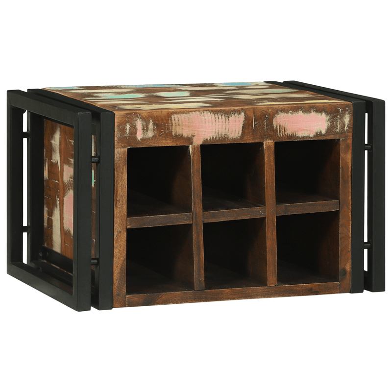 Casa si Gradina - Mobilier - Biblioteci si rafturi - Rafturi - Raft vin 46x35x27.5 cm din lemn recuperat - Infinity.ro