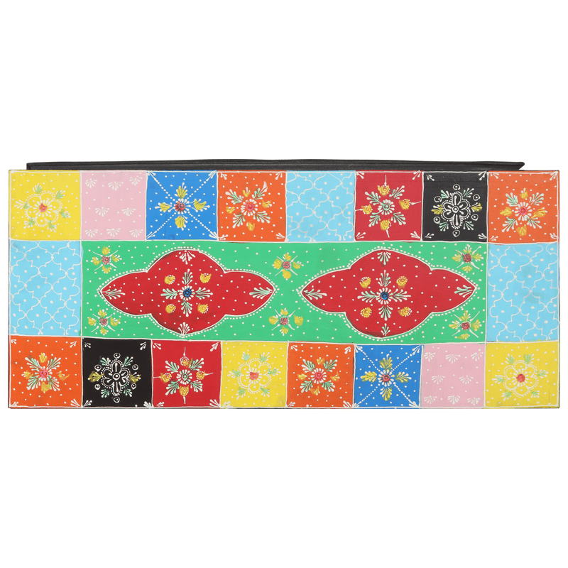 Casa si Gradina - Mobilier - Dulapuri si sifoniere - Dulapuri - Dulap TV, multicolor, 80x35x50 cm, lemn masiv mango - Infinity.ro
