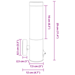 Casa si Gradina - Corpuri si surse de iluminat - Veioze si lampi - Lampi de veghe - Lampa de perete exterior cu senzor, negru, otel inox. IP44 - Infinity.ro