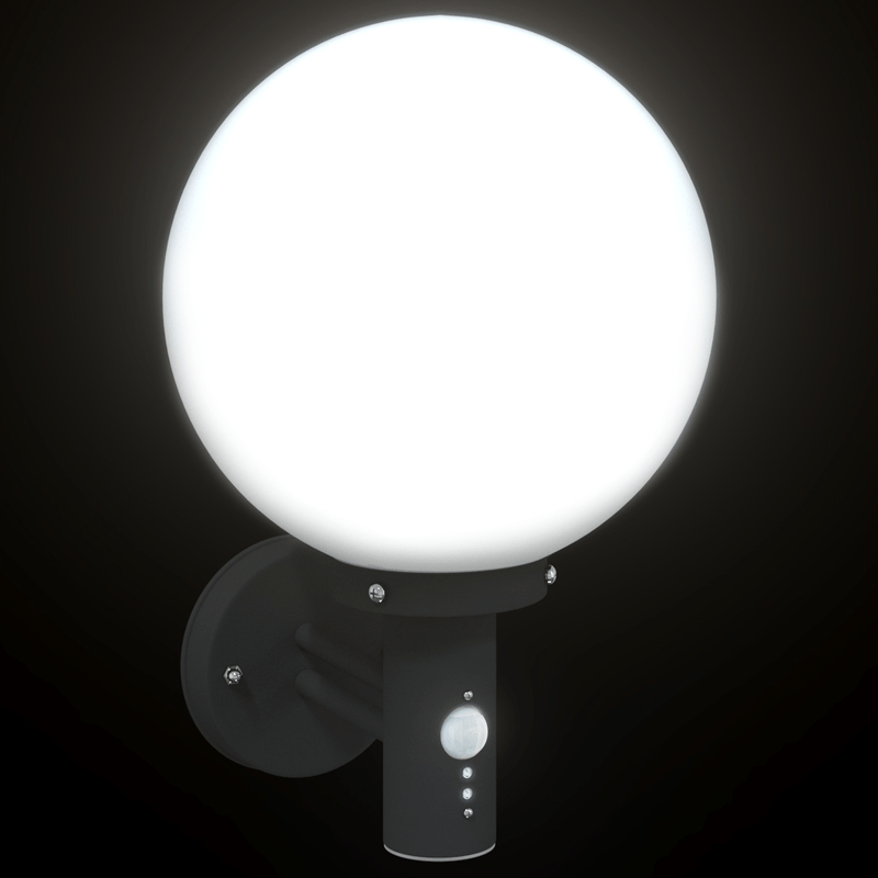 Casa si Gradina - Corpuri si surse de iluminat - Veioze si lampi - Lampi de veghe - Lampa de perete pentru exterior cu senzor Negru Otel inoxidabil IP44 - Infinity.ro