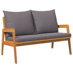 Casa si Gradina - Gradina si terasa - Mobilier exterior - Seturi mobila gradina - Set Bistro 2 piese cu perne - Fabricat din lemn solid de acacia - Infinity.ro