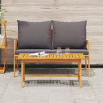 Casa si Gradina - Gradina si terasa - Mobilier exterior - Seturi mobila gradina - Set Bistro 2 piese cu perne - Fabricat din lemn solid de acacia - Infinity.ro