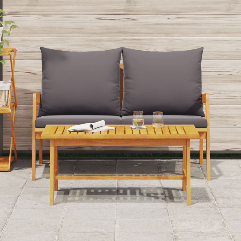 Casa si Gradina - Gradina si terasa - Mobilier exterior - Seturi mobila gradina - Set Bistro 2 piese cu perne - Fabricat din lemn solid de acacia - Infinity.ro