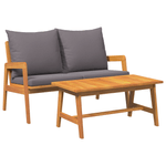 Casa si Gradina - Gradina si terasa - Mobilier exterior - Seturi mobila gradina - Set Bistro 2 piese cu perne - Fabricat din lemn solid de acacia - Infinity.ro