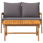 Casa si Gradina - Gradina si terasa - Mobilier exterior - Seturi mobila gradina - Set Bistro 2 piese cu perne - Fabricat din lemn solid de acacia - Infinity.ro