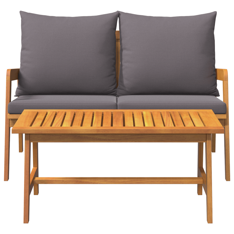 Casa si Gradina - Gradina si terasa - Mobilier exterior - Seturi mobila gradina - Set Bistro 2 piese cu perne - Fabricat din lemn solid de acacia - Infinity.ro