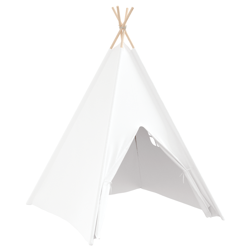 Jucarii, Copii si Bebe - Jucarii si jocuri - Jucarii de exterior - Spatii de joaca si accesorii - Cort tip teepee pentru copii cu geanta piersica si bile de joaca alb - Infinity.ro