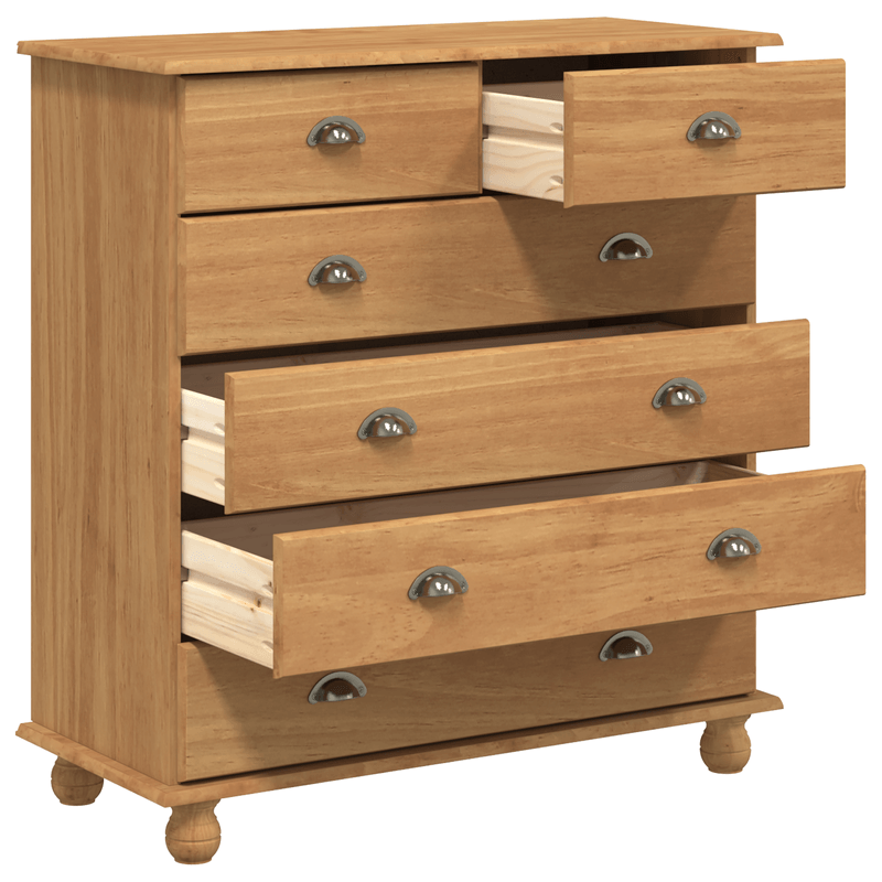Casa si Gradina - Mobilier - Comode si corpuri - Comode - Comoda 'ASKIM'91x40x95.5 cm Lemn Solid de Pin - Infinity.ro