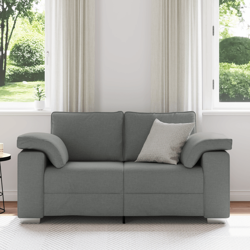 Casa si Gradina - Mobilier - Canapele si coltare - Canapele - Canapea dubla, gri inchis, 120 cm, textil - Infinity.ro