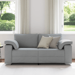 Casa si Gradina - Mobilier - Canapele si coltare - Canapele - Canapea dubla, gri deschis, 140 cm, textil - Infinity.ro