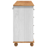 Casa si Gradina - Mobilier - Comode si corpuri - Comode - Comoda cu sertare "ASKIM" Alb 79x40x133.5 cm Lemn masiv Pin - Infinity.ro