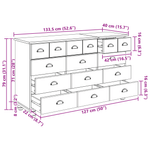 Casa si Gradina - Mobilier - Comode si corpuri - Comode - Comoda cu sertare "ASKIM" Alb 79x40x133.5 cm Lemn masiv Pin - Infinity.ro