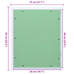 Casa si Gradina - Constructii - Materiale constructii - Schele - Panou de acces cu cadru din aluminiu si gips-carton, 500x600 mm - Infinity.ro