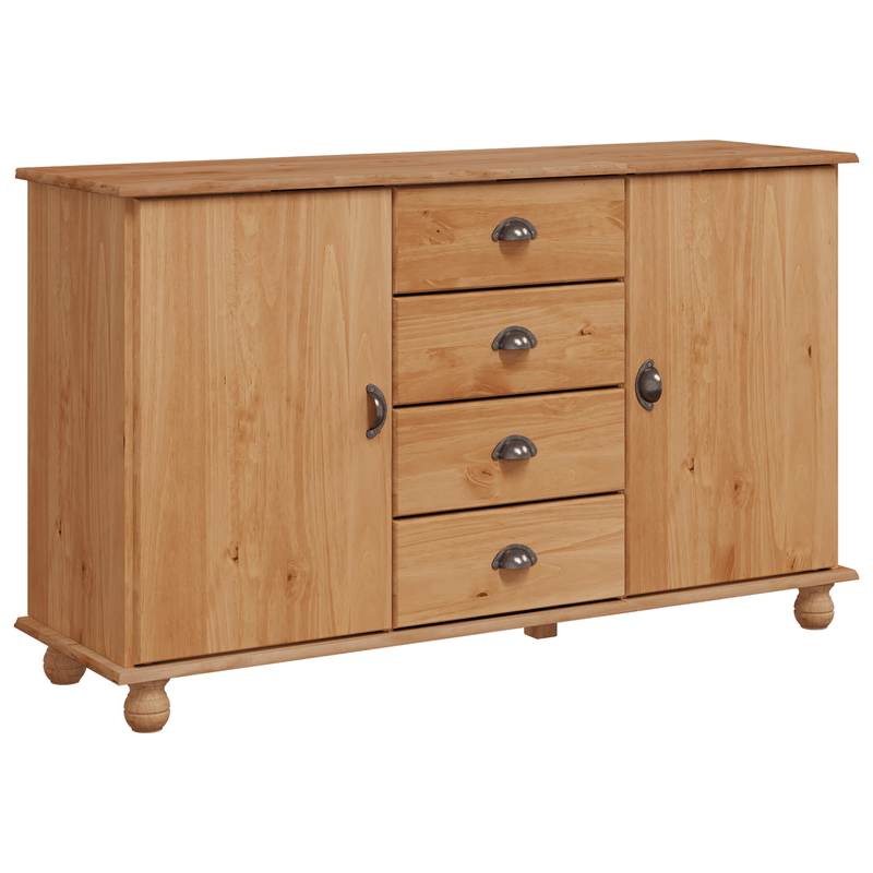 Casa si Gradina - Mobilier - Comode si corpuri - Comode - Comoda "ASKIM" 133,5x40x79 cm Lemn masiv de pin - Infinity.ro