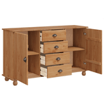 Casa si Gradina - Mobilier - Comode si corpuri - Comode - Comoda "ASKIM" 133,5x40x79 cm Lemn masiv de pin - Infinity.ro