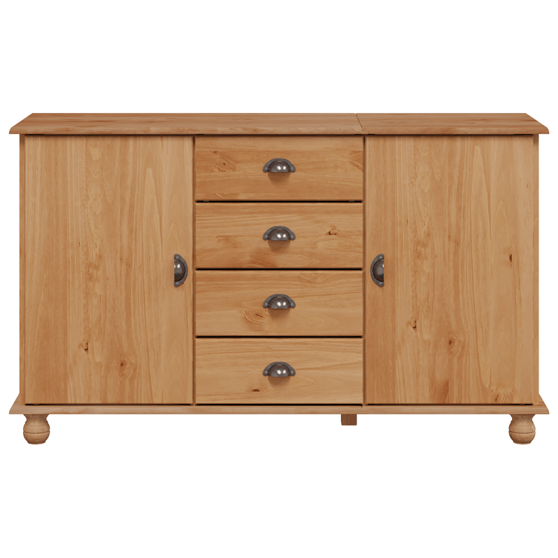 Casa si Gradina - Mobilier - Comode si corpuri - Comode - Comoda "ASKIM" 133,5x40x79 cm Lemn masiv de pin - Infinity.ro