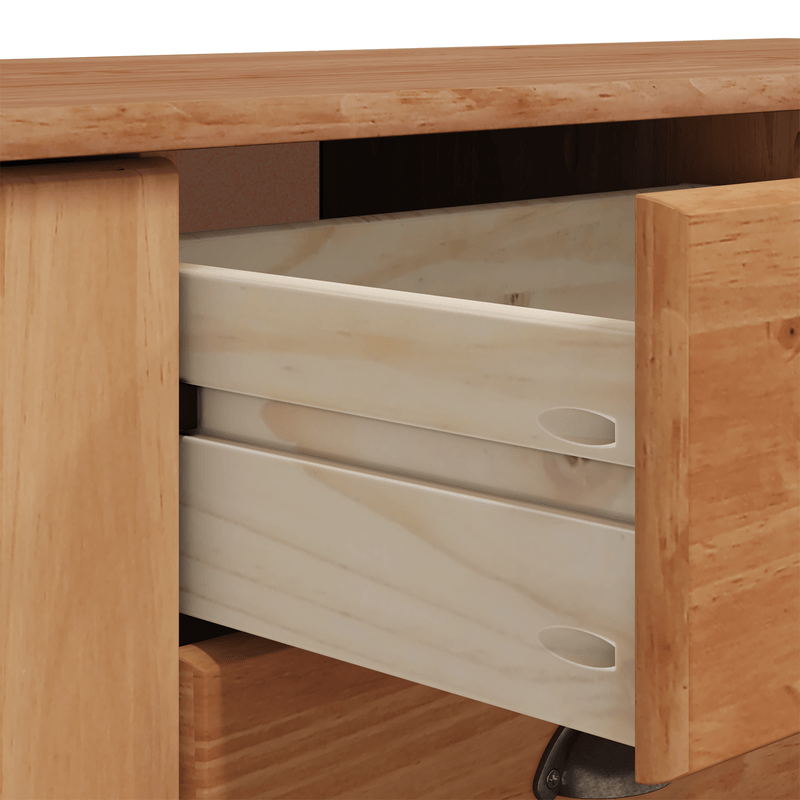 Casa si Gradina - Mobilier - Comode si corpuri - Comode - Comoda "ASKIM" 133,5x40x79 cm Lemn masiv de pin - Infinity.ro