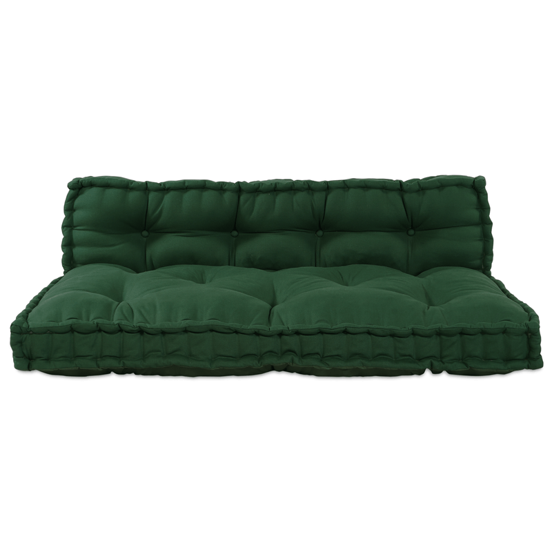 Casa si Gradina - Gradina si terasa - Mobilier exterior - Perne decorative exterior - Perna canapea paleti, cu suport spate, verde, textil - Infinity.ro