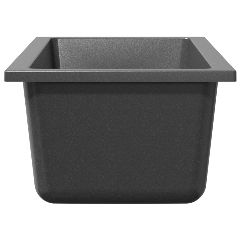 Casa si Gradina - Sanitare - Chiuveta bucatarie si accesorii - Chiuvete bucatarie - Chiuveta de bucatarie cu orificiu de supraplin din granit gri - Infinity.ro
