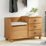 Casa si Gradina - Mobilier - Canapele si coltare - Banchete - Banca de depozitare "ASKIM" Maro 100x39x62 cm Lemn masiv Pin - Infinity.ro