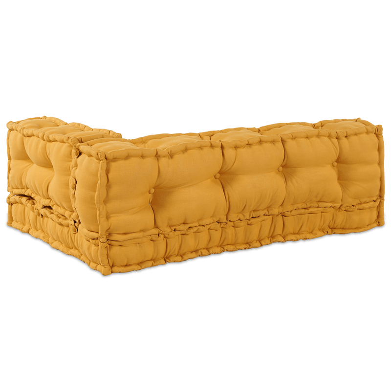 Casa si Gradina - Gradina si terasa - Mobilier exterior - Perne decorative exterior - Perna canapea paleti, cu suport brate si spate, galben, textil - Infinity.ro