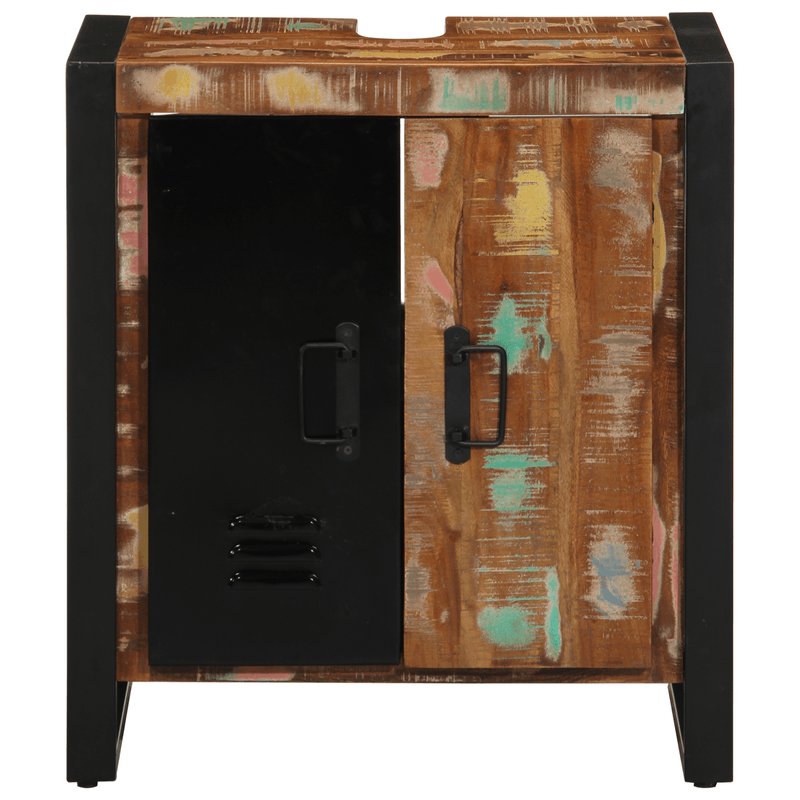 Casa si Gradina - Mobilier - Seturi de mobilier - Seturi baie - Cabinet pentru baie Multicolor 55x35x60 cm Lemn masiv recuperat - Infinity.ro