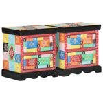 Casa si Gradina - Mobilier - Comode si corpuri - Noptiere - Noptiere, 2 buc., multicolor, 40x35x45 cm, lemn prelucrat - Infinity.ro