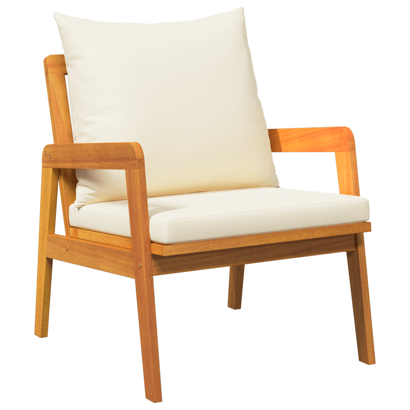Casa si Gradina - Gradina si terasa - Mobilier exterior - Seturi mobila gradina - Set bistro, 3 piese, cu perne, lemn masiv de acacia - Infinity.ro