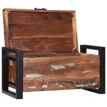 Casa si Gradina - Mobilier - Organizare si depozitare - Cutii depozitare - Lazi de depozitare, 60x30x30 cm, lemn masiv prelucrat & metal - Infinity.ro