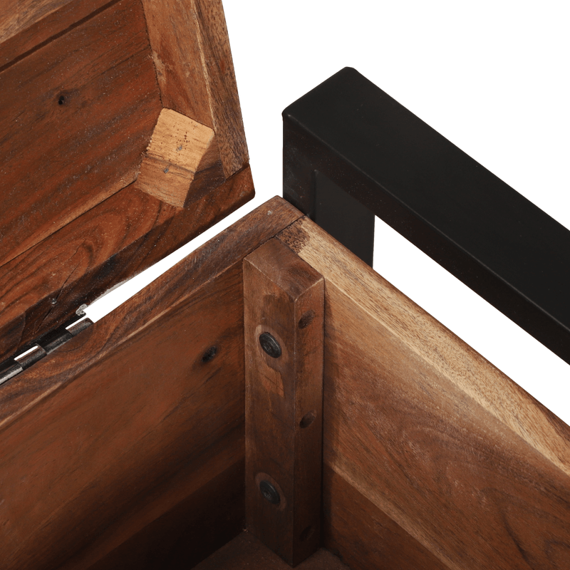 Casa si Gradina - Mobilier - Organizare si depozitare - Cutii depozitare - Lazi de depozitare, 60x30x30 cm, lemn masiv prelucrat & metal - Infinity.ro