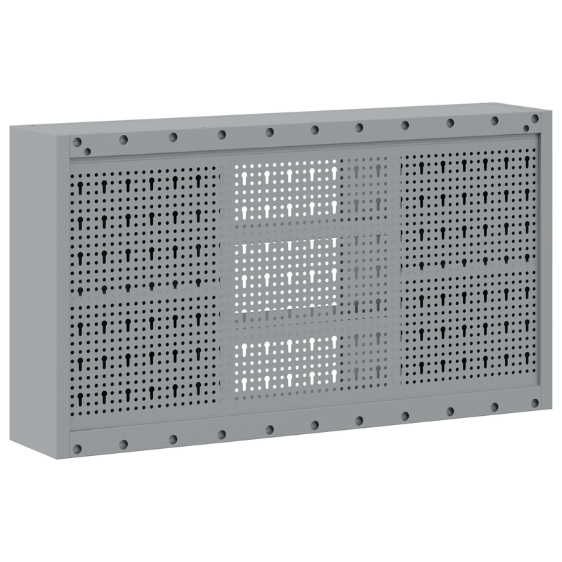 Casa si Gradina - Constructii - Depozitare, transport si protectie - Organizatoare si cutii scule - Dulap unelte de perete, panou carlige, negru 100x20x55 cm otel - Infinity.ro