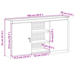 Casa si Gradina - Constructii - Depozitare, transport si protectie - Organizatoare si cutii scule - Dulap unelte de perete, panou carlige, negru 100x20x55 cm otel - Infinity.ro