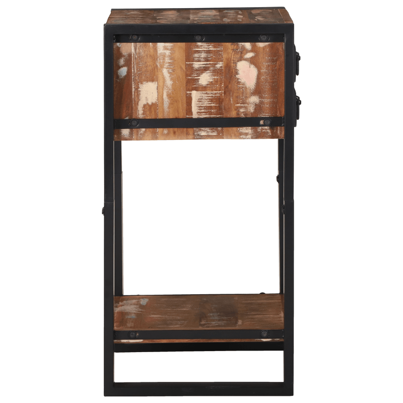Casa si Gradina - Mobilier - Comode si corpuri - Noptiere - Masa de colt Multicolor 40x40x80 cm Lemn solid recuperat - Infinity.ro