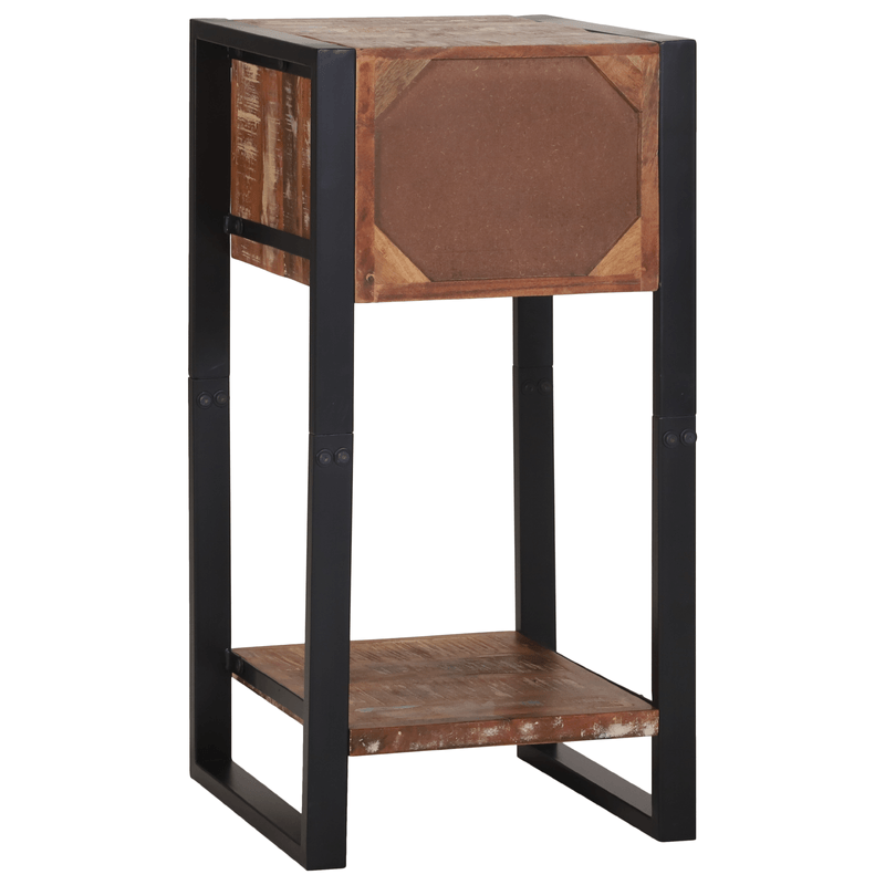 Casa si Gradina - Mobilier - Comode si corpuri - Noptiere - Masa de colt Multicolor 40x40x80 cm Lemn solid recuperat - Infinity.ro