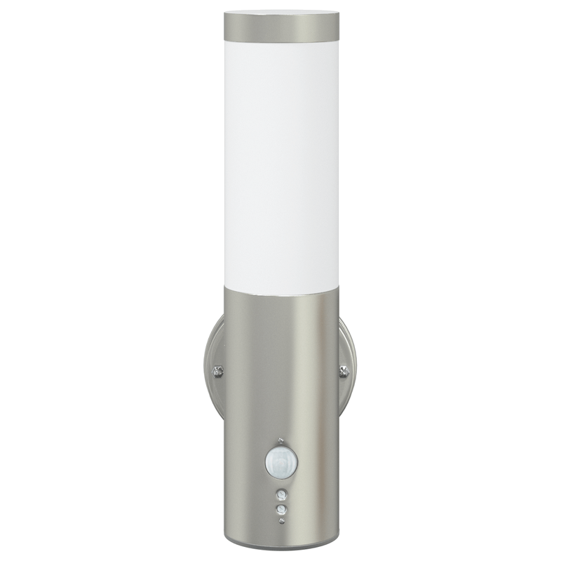 Casa si Gradina - Corpuri si surse de iluminat - Veioze si lampi - Lampi de veghe - Lampa de perete exterioara cu senzor Argintie Otel inoxidabil IP44 - Infinity.ro