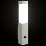 Casa si Gradina - Corpuri si surse de iluminat - Veioze si lampi - Lampi de veghe - Lumina de perete exterior cu senzor argintie din otel inoxidabil IP44 - Infinity.ro