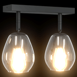 Casa si Gradina - Corpuri si surse de iluminat - Veioze si lampi - Lampi de veghe - Lustra cu abajur din sticla reglabil, antracit, E27 - Infinity.ro