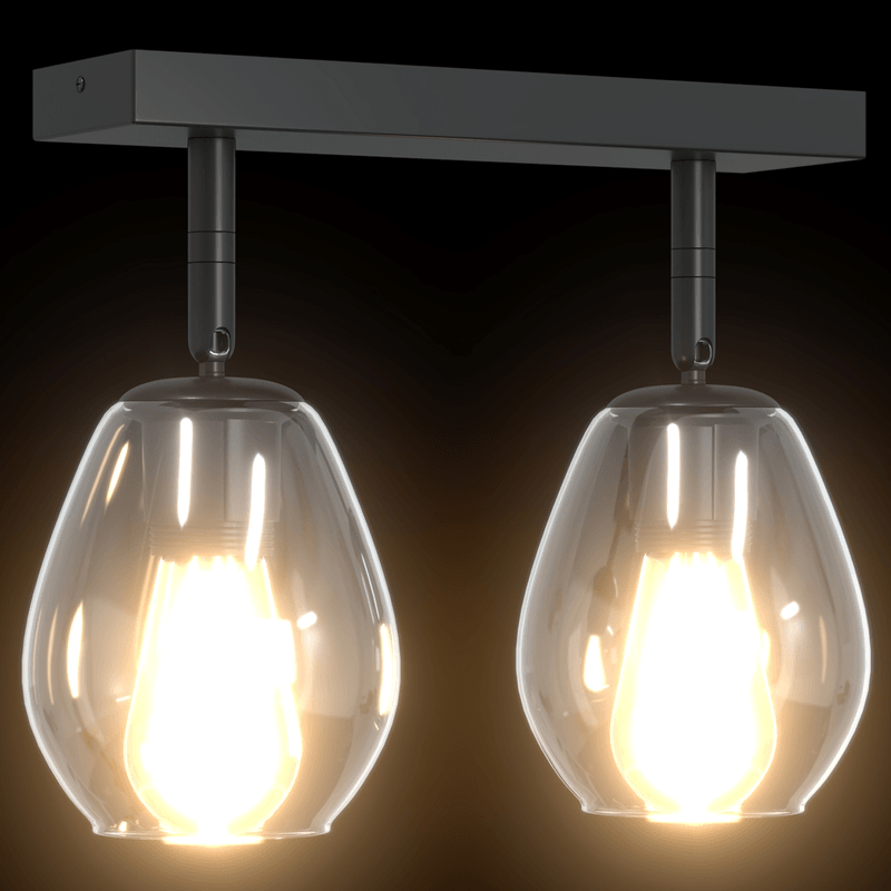 Casa si Gradina - Corpuri si surse de iluminat - Veioze si lampi - Lampi de veghe - Lustra cu abajur din sticla reglabil, antracit, E27 - Infinity.ro