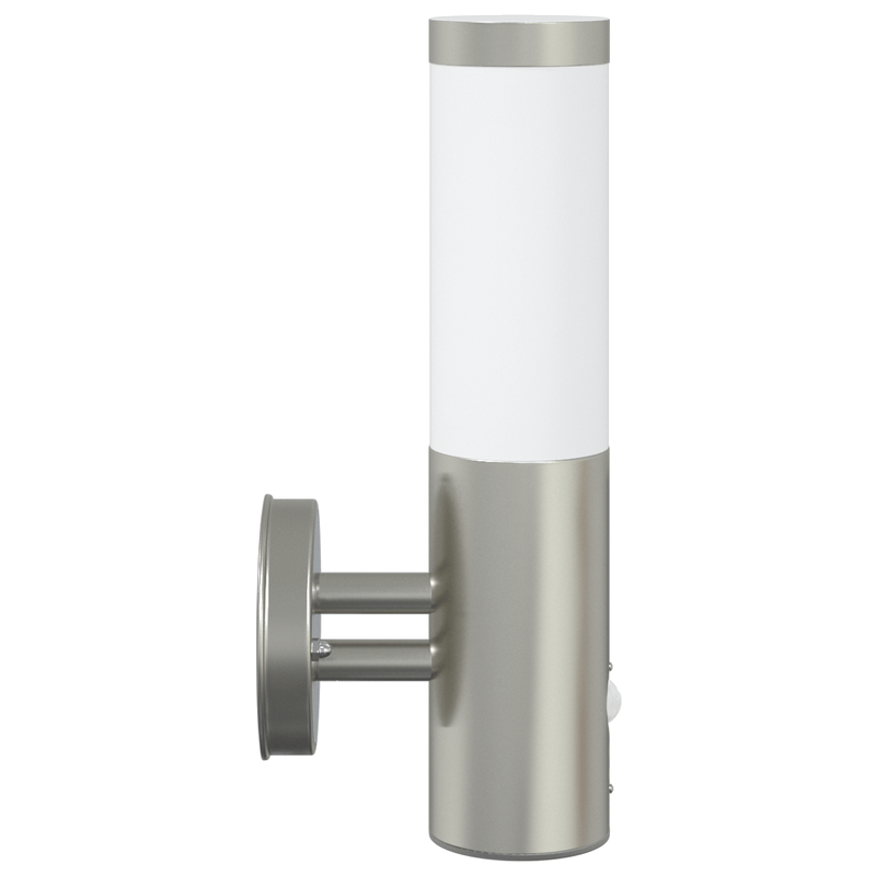 Casa si Gradina - Corpuri si surse de iluminat - Veioze si lampi - Lampi de veghe - Lumina de perete exterioara cu senzor 2 buc argintie din otel inoxidabil IP44 - Infinity.ro