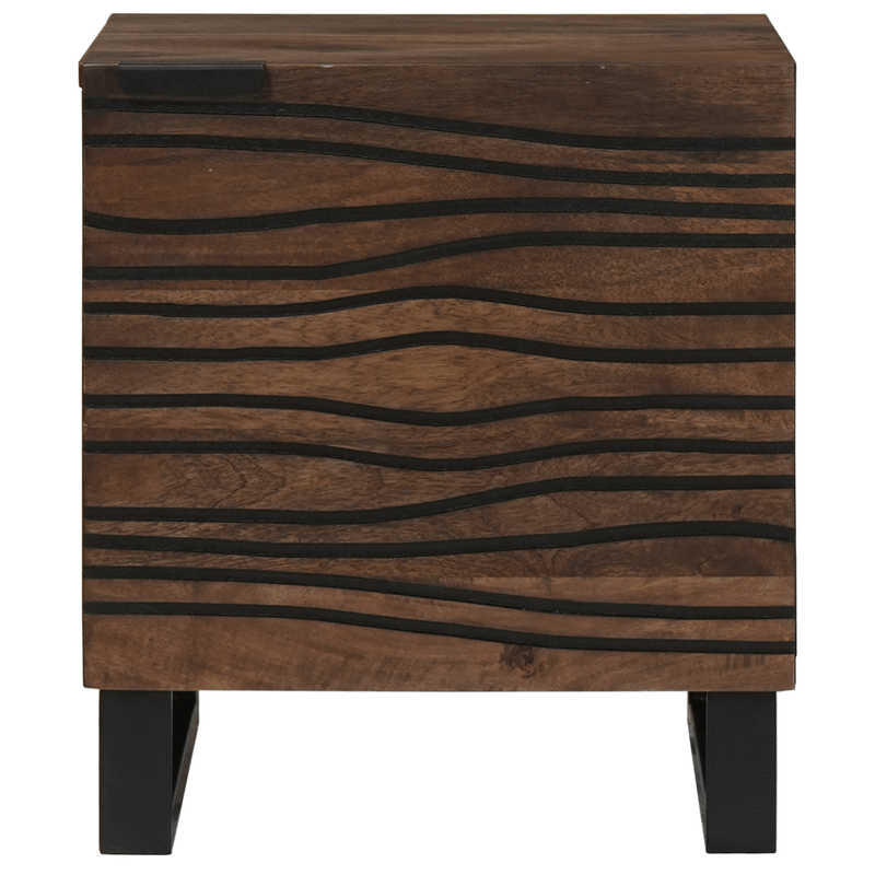 Casa si Gradina - Mobilier - Comode si corpuri - Noptiere - Cabinet de noptiera 40x33.5x46 cm Lemn masiv de nuc - Infinity.ro