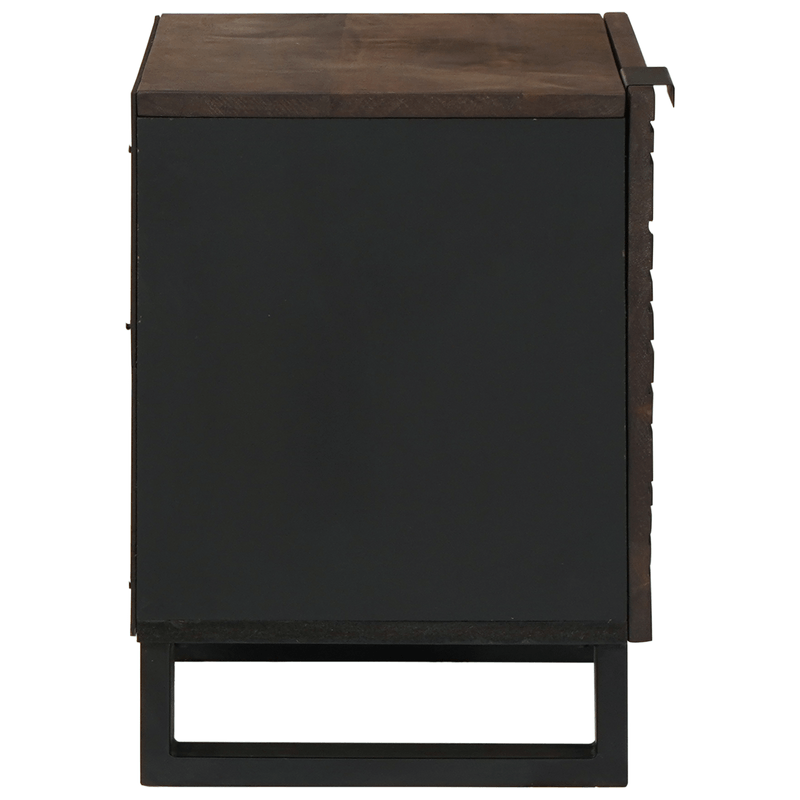 Casa si Gradina - Mobilier - Comode si corpuri - Noptiere - Cabinet de noptiera 40x33.5x46 cm Lemn masiv de nuc - Infinity.ro