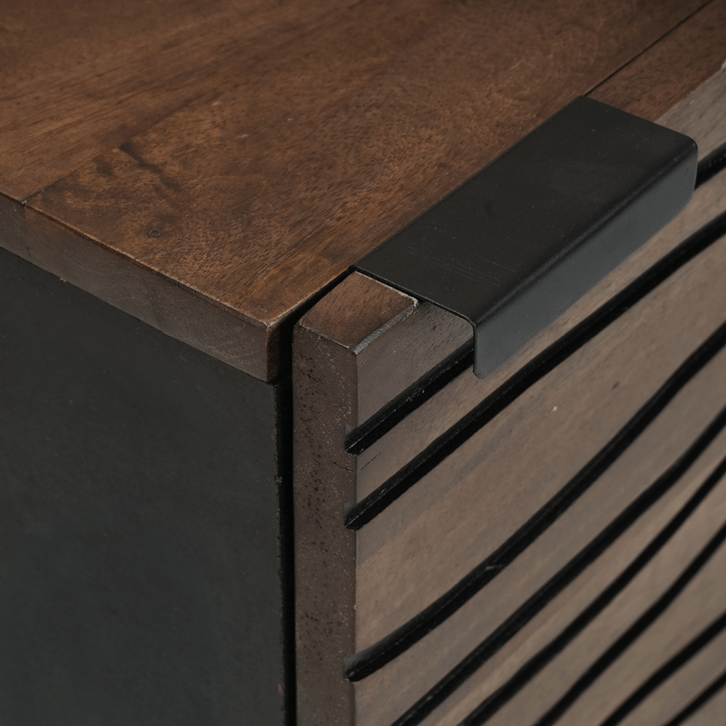 Casa si Gradina - Mobilier - Comode si corpuri - Noptiere - Cabinet de noptiera 40x33.5x46 cm Lemn masiv de nuc - Infinity.ro